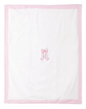 Blanket with pink details