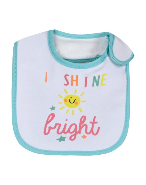 Energiers set of 2 baby bibs for Girls (one size)