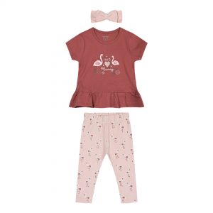 Baby girl΄s 3 piece set with print (3-18 months)