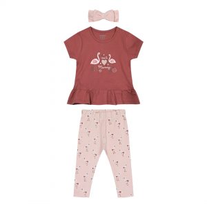 Baby girl΄s 3 piece set with print (3-18 months)