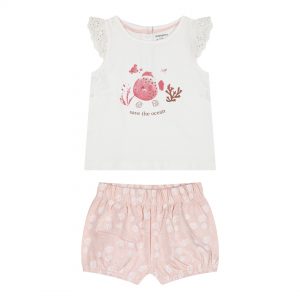 Baby girl΄s 2 piece set with print (3-18 months)