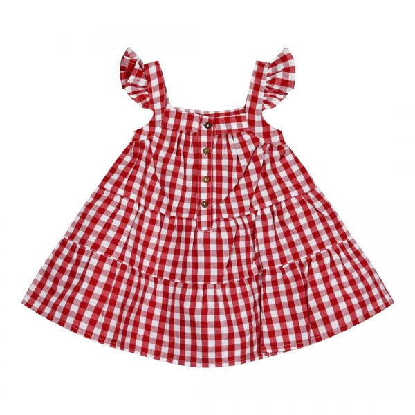 Βρεφικό καρό φόρεμα για κορίτσι (0-18 μηνών)