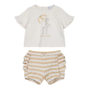 Baby girl΄s 2 piece set with print (3-18 months)