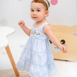 Βρεφικό ριγέ φόρεμα για κορίτσι (3-18 μηνών)