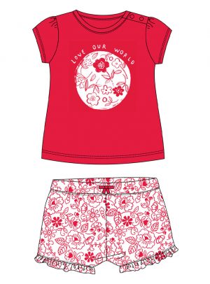Set t-shirt and shorts for baby girls (6 months - 5 years)
