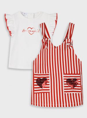 Set t-shirt and dress for baby girls (6 - 24 months)