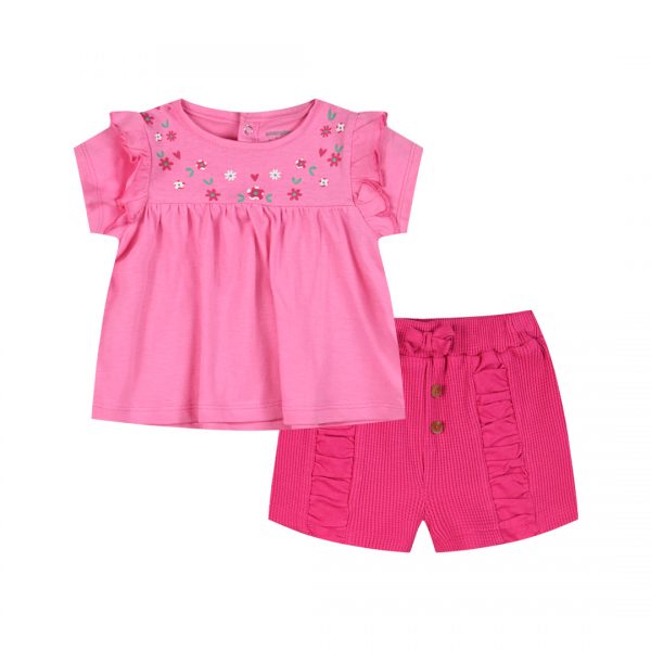 Set t-shirt and shorts for baby girls (0 - 18 months)