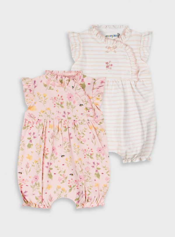 Set 2 romeprs for baby girls (0 - 18 months)