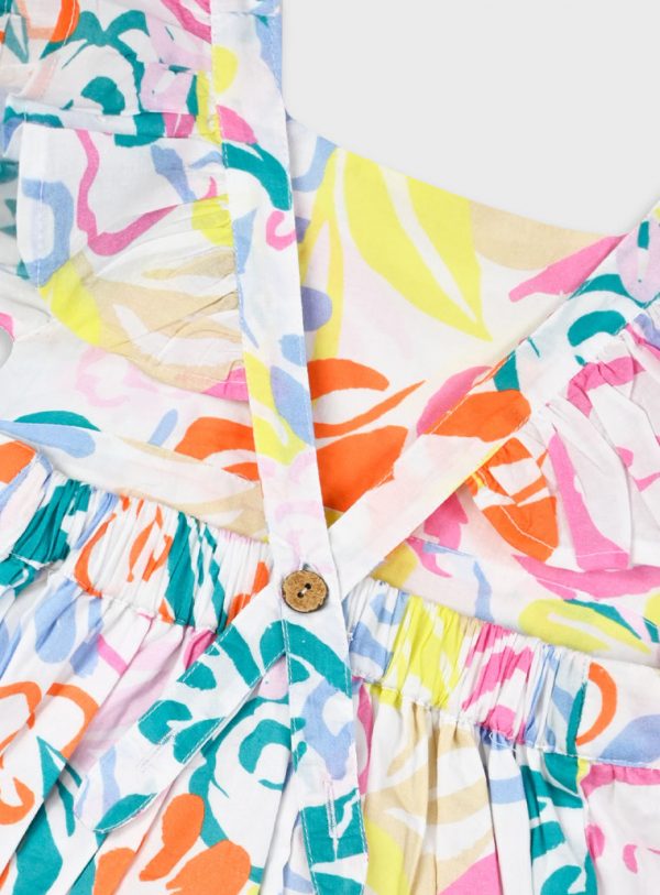 Printed romper for baby girls (3 - 18 months)