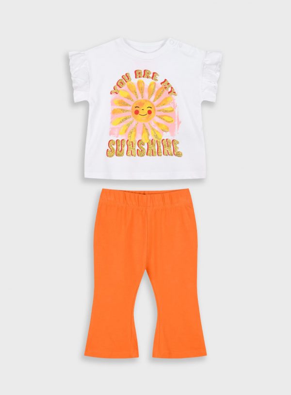 Set t-shirt with leggings for baby girls (3 - 18 months)