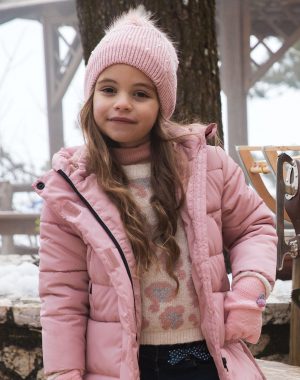 Leopard knitted pullover for girls