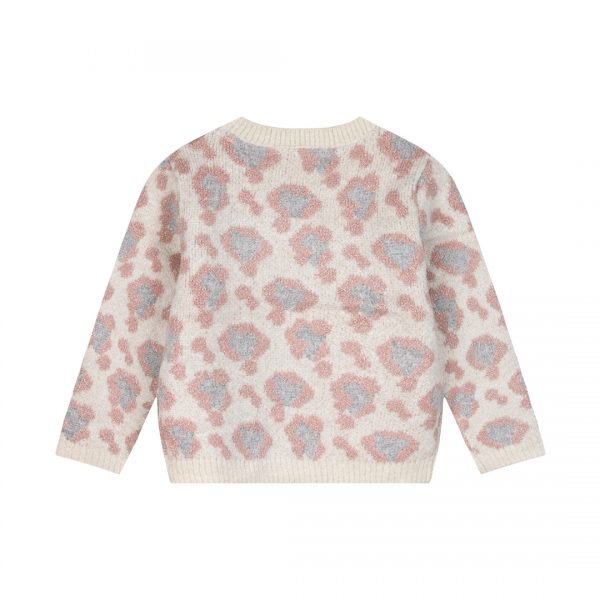 Leopard knitted pullover for girls