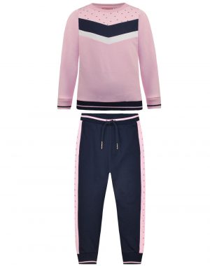 Tracksuit set from unbrushed fleece for girls