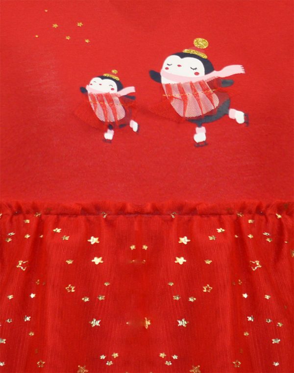 Girl΄s christmas dress with matching hairband