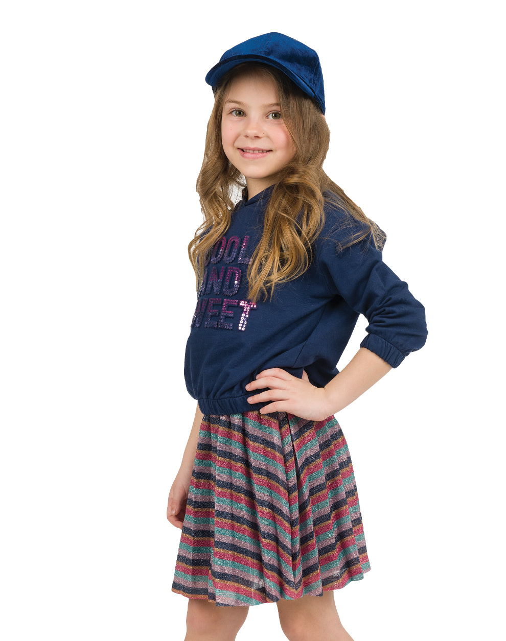 Girl΄s pleated striped skirt Girl΄s pleated striped skirt