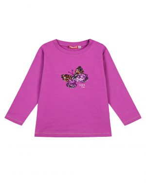 Girl΄s jersey blouse with sequins