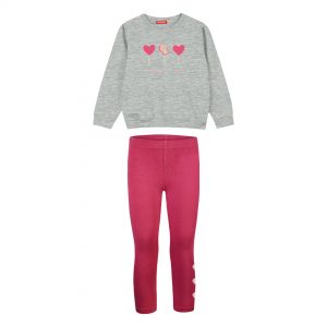 Energiers cotton sweatshirt set with print for girls