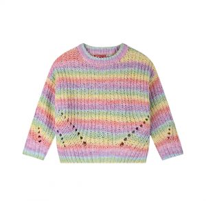 Mulitcolour knit sweater for girls