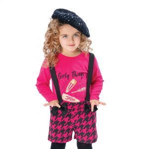 Houndstooth shorts for girls