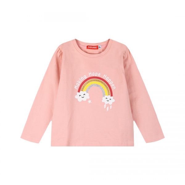 Jersey shirt with print for girls