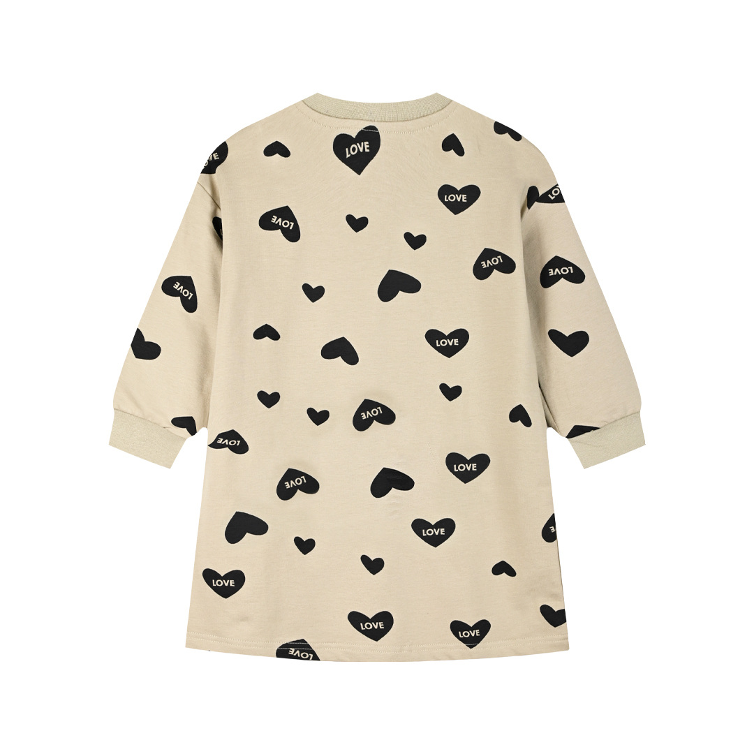 Εμπριμέ φούτερ φόρεμα για κορίτσι Εμπριμέ φούτερ φόρεμα για κορίτσι