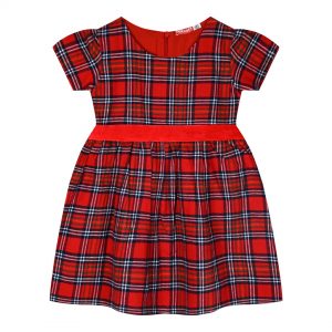 Χριστουγεννιάτικο καρώ φόρεμα