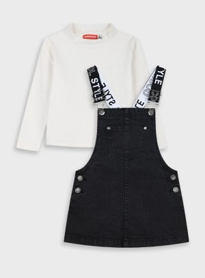 Set shirt with pinafore