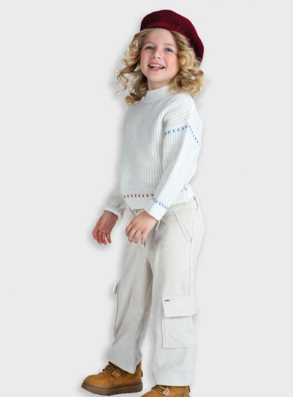 Corduroy wide leg pants