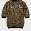 Leopard print fleece dress