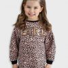 Leopard print fleece dress