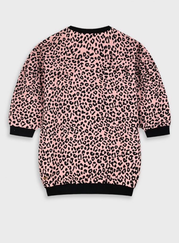 Leopard print fleece dress