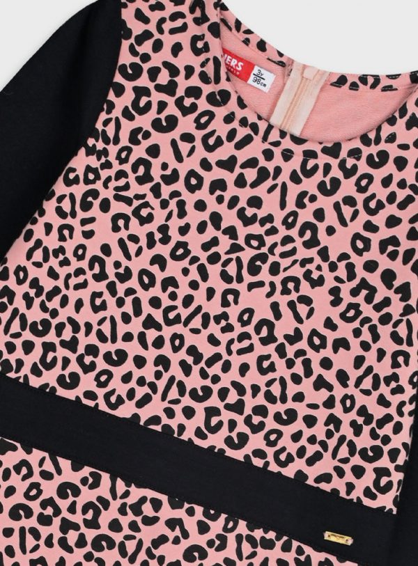 Leopard print fleece dress