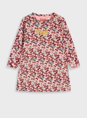 Printed fleece dress