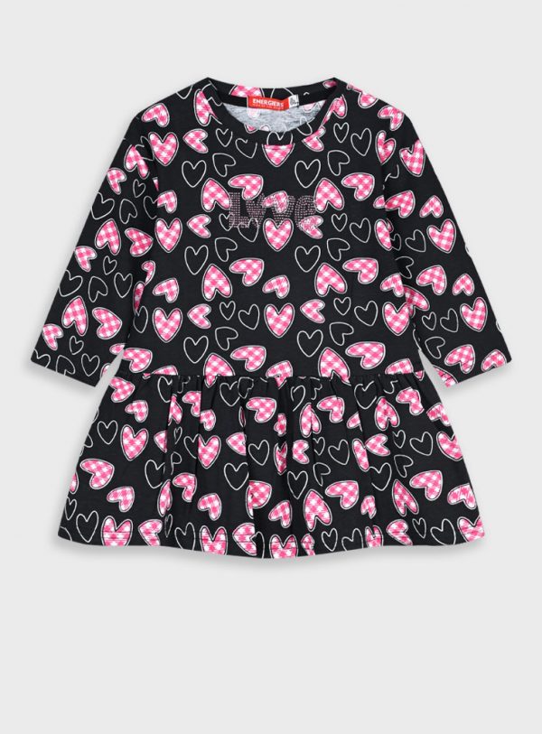 Printed fleece dress