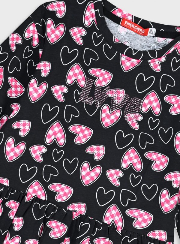 Printed fleece dress