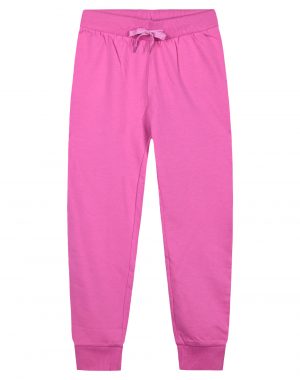 Sweatpants for girls with elasticated rips at the ankle