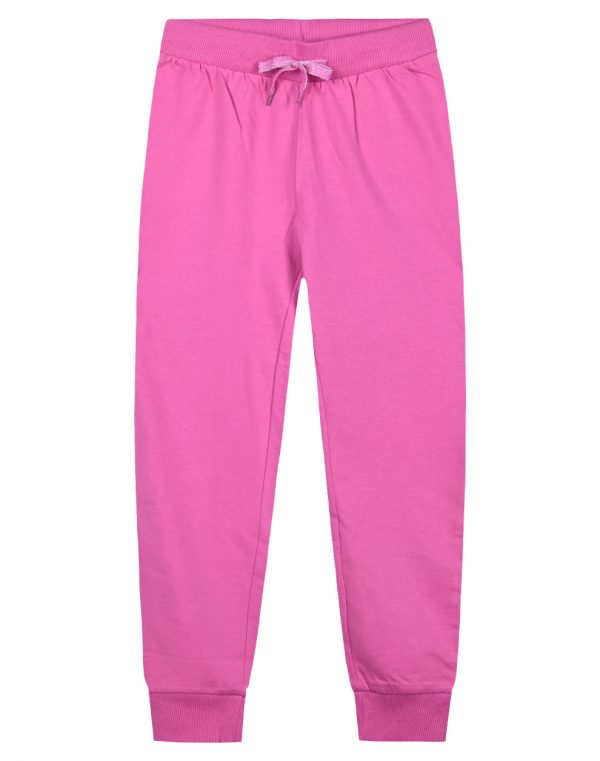 Sweatpants for girls with elasticated rips at the ankle