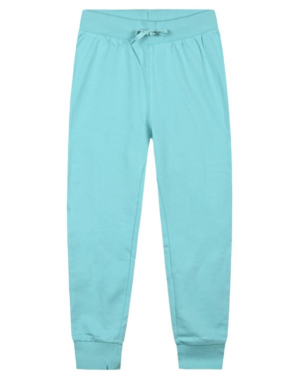 Sweatpants for girls with elasticated rips at the ankle