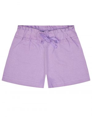 Girl΄s solid colour jersey shorts with pockets