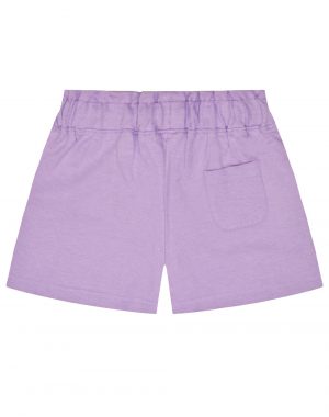 Girl΄s solid colour jersey shorts with pockets