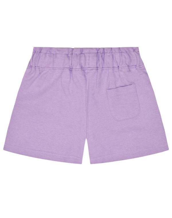 Girl΄s solid colour jersey shorts with pockets