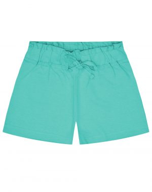 Girl΄s solid colour jersey shorts with pockets