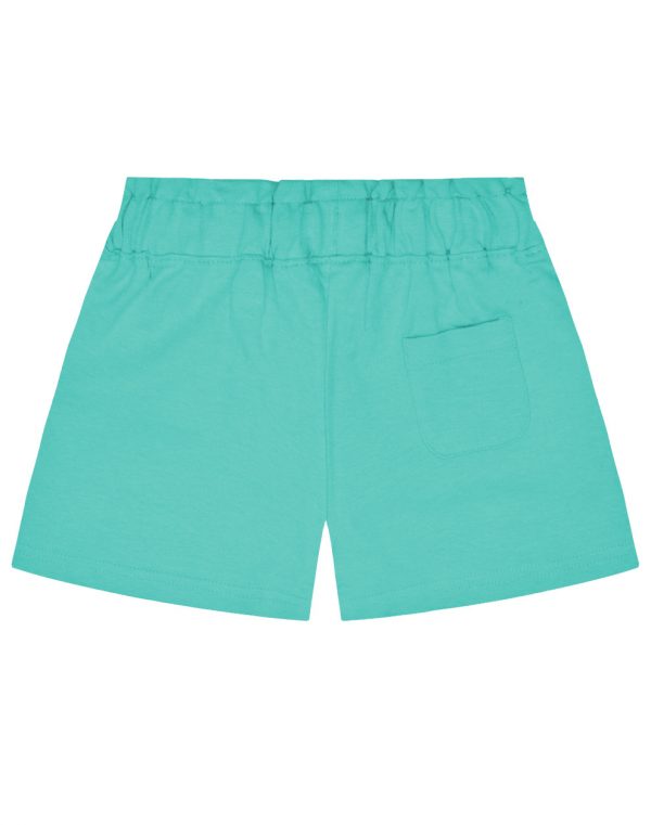 Girl΄s solid colour jersey shorts with pockets