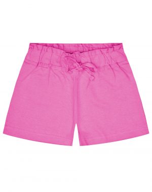 Girl΄s solid colour jersey shorts with pockets