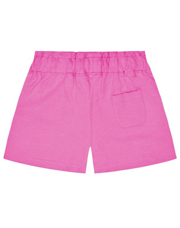 Girl΄s solid colour jersey shorts with pockets