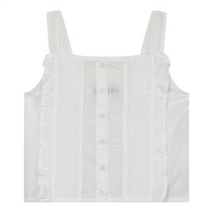 Girl΄s sleeveless top with embroidery