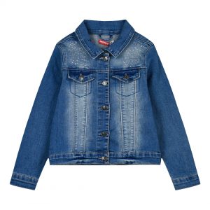 Girl΄s jean jacket with rhinestones