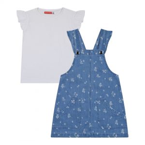 Girl΄s 2 piece set with shirt and jean dress
