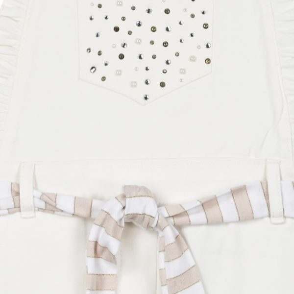Girl΄s 2 piece set with shirt and dungarees