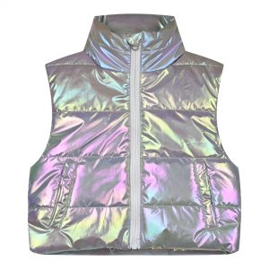 Girl΄s metallic vest jacket